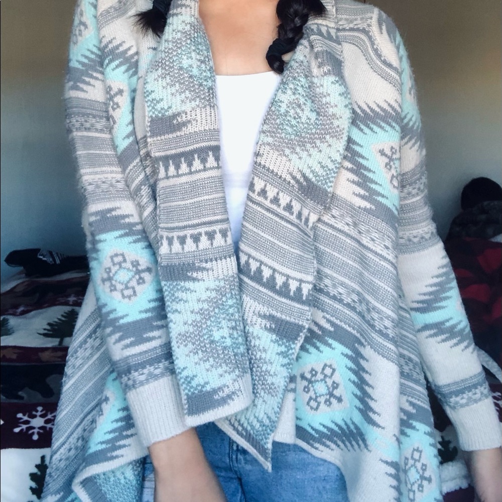 Dreamers baby blue patterned Cardigan